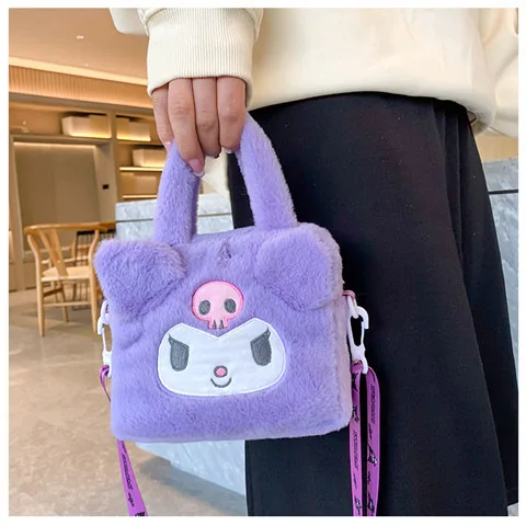 Kawaii Sanrio Plush Bag Kuromi Melody Cinnamoroll Cartoon Anime Handbag Crossbody Cosmetic Travel Storage Bags Women Girls Gifts Kawaii Sanrio Plush Bag Kuromi Melody Cinnamoroll Cartoon Anime Handbag Crossbody Cosmetic Travel Storage Bags Women Girls Gifts