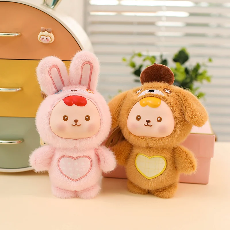 16cm Cute Vinyl Face Plush Toys Small Animal Plush Toy Pendant Panda,Dog, Rabbit,Cats,Plush Toys Soft Surprise Gifts For Kids