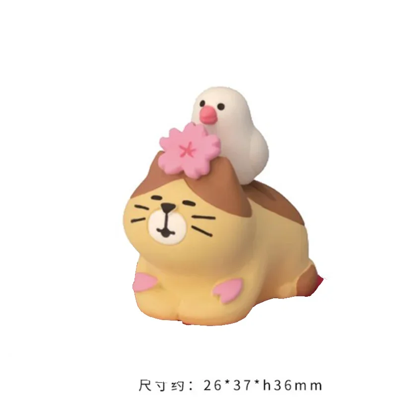 ZAKKA Japanese Style Cute Cat Flower Appreciation Cherry Blossom Matcha INS Trendy Toy DIY Resin Handicraft Small Ornaments