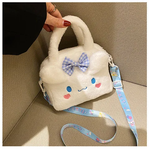Kawaii Sanrio Plush Bag Kuromi Melody Cinnamoroll Cartoon Anime Handbag Crossbody Cosmetic Travel Storage Bags Women Girls Gifts Kawaii Sanrio Plush Bag Kuromi Melody Cinnamoroll Cartoon Anime Handbag Crossbody Cosmetic Travel Storage Bags Women Girls Gifts