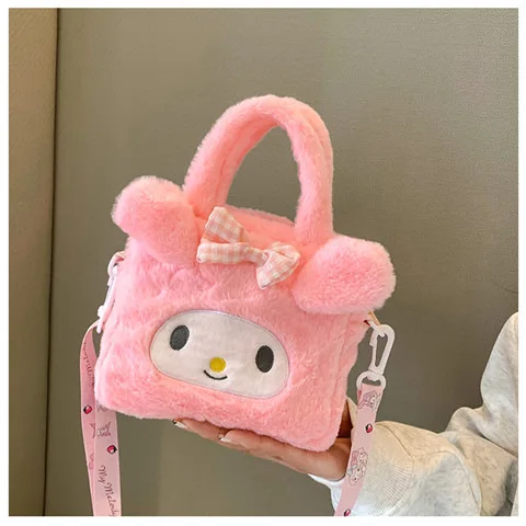 Kawaii Sanrio Plush Bag Kuromi Melody Cinnamoroll Cartoon Anime Handbag Crossbody Cosmetic Travel Storage Bags Women Girls Gifts Kawaii Sanrio Plush Bag Kuromi Melody Cinnamoroll Cartoon Anime Handbag Crossbody Cosmetic Travel Storage Bags Women Girls Gifts