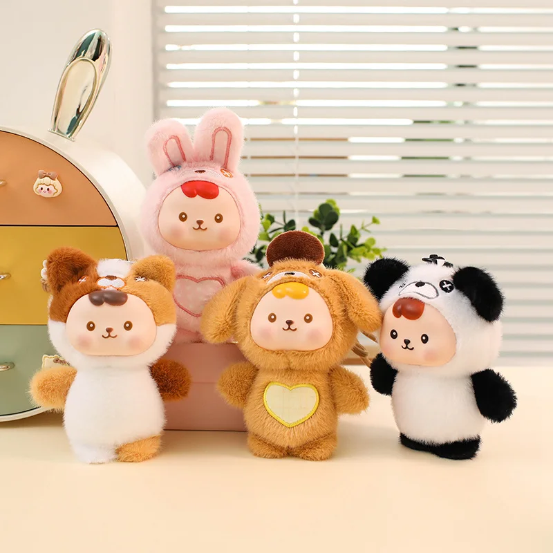 16cm Cute Vinyl Face Plush Toys Small Animal Plush Toy Pendant Panda,Dog, Rabbit,Cats,Plush Toys Soft Surprise Gifts For Kids