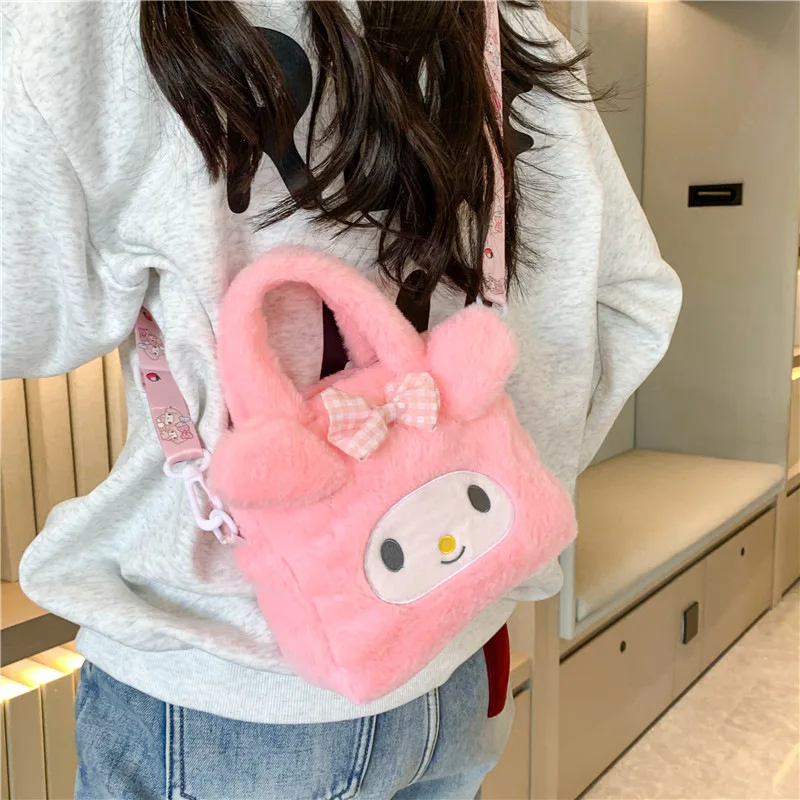 Kawaii Sanrio Plush Bag Kuromi Melody Cinnamoroll Cartoon Anime Handbag Crossbody Cosmetic Travel Storage Bags Women Girls Gifts Kawaii Sanrio Plush Bag Kuromi Melody Cinnamoroll Cartoon Anime Handbag Crossbody Cosmetic Travel Storage Bags Women Girls Gifts