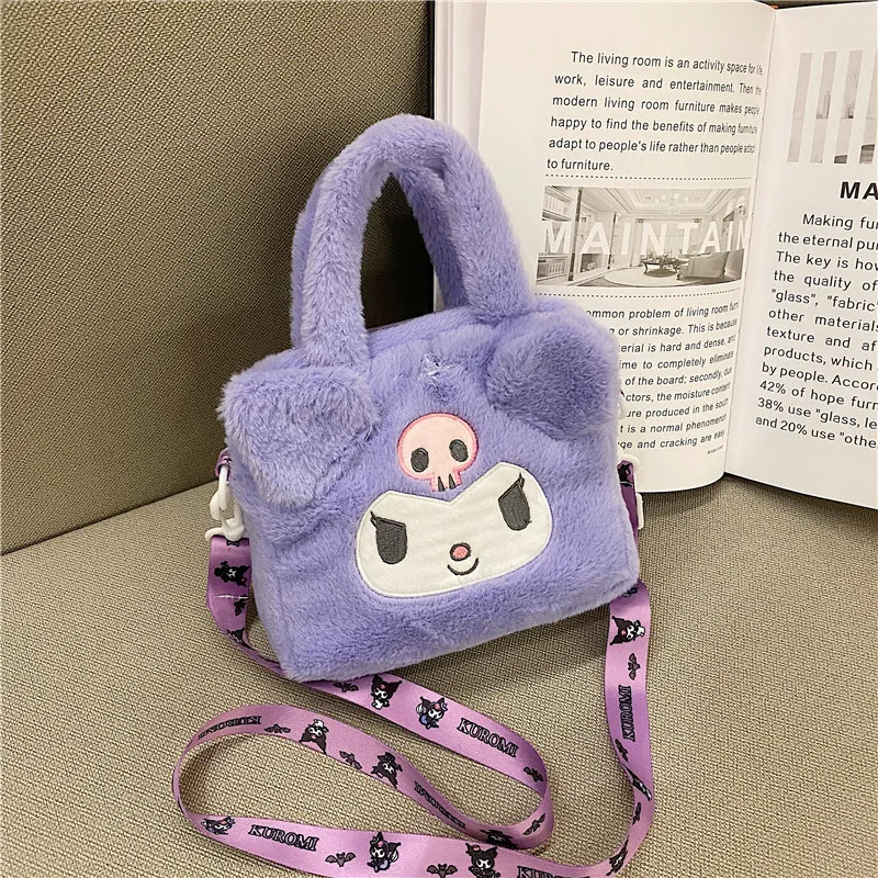 Kawaii Sanrio Plush Bag Kuromi Melody Cinnamoroll Cartoon Anime Handbag Crossbody Cosmetic Travel Storage Bags Women Girls Gifts Kawaii Sanrio Plush Bag Kuromi Melody Cinnamoroll Cartoon Anime Handbag Crossbody Cosmetic Travel Storage Bags Women Girls Gifts