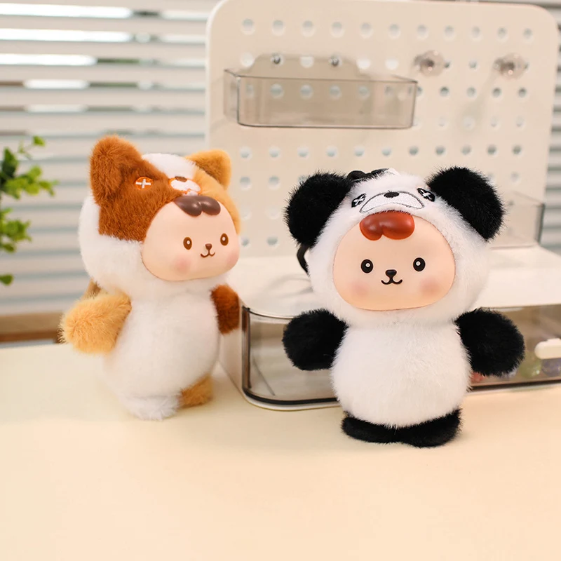 16cm Cute Vinyl Face Plush Toys Small Animal Plush Toy Pendant Panda,Dog, Rabbit,Cats,Plush Toys Soft Surprise Gifts For Kids