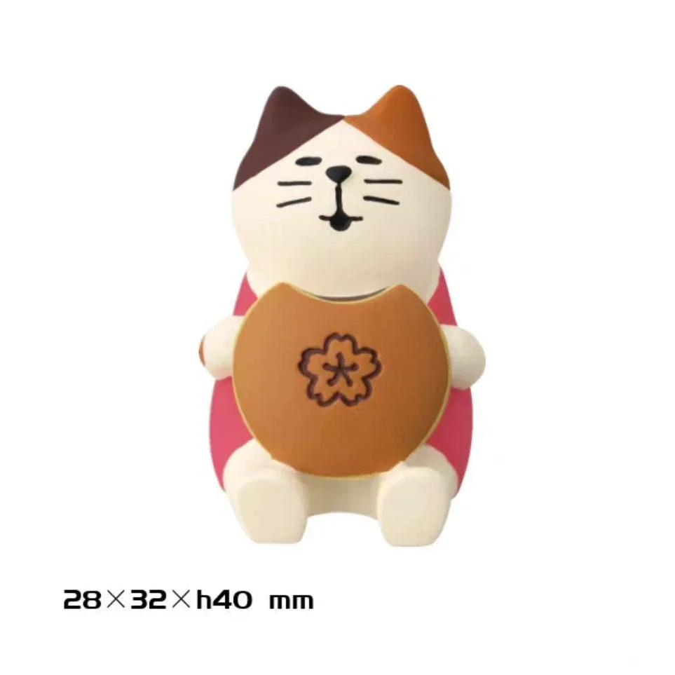 ZAKKA Japanese Style Cute Cat Flower Appreciation Cherry Blossom Matcha INS Trendy Toy DIY Resin Handicraft Small Ornaments
