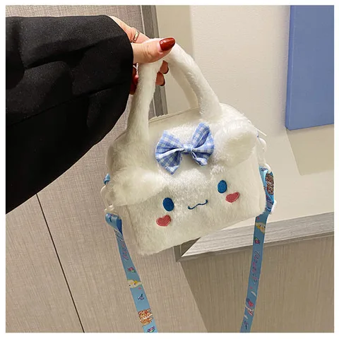 Kawaii Sanrio Plush Bag Kuromi Melody Cinnamoroll Cartoon Anime Handbag Crossbody Cosmetic Travel Storage Bags Women Girls Gifts Kawaii Sanrio Plush Bag Kuromi Melody Cinnamoroll Cartoon Anime Handbag Crossbody Cosmetic Travel Storage Bags Women Girls Gifts