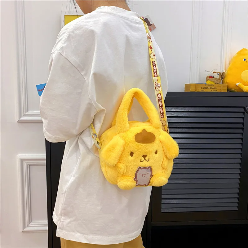 Kawaii Sanrio Plush Bag Kuromi Backpack Anime Melody Cinnamoroll Plushie Handbags Pochacco Cartoon Stuffed Bag for Girls Gifts Kawaii Sanrio Plush Bag Kuromi Backpack Anime Melody Cinnamoroll Plushie Handbags Pochacco Cartoon Stuffed Bag for Girls Gifts