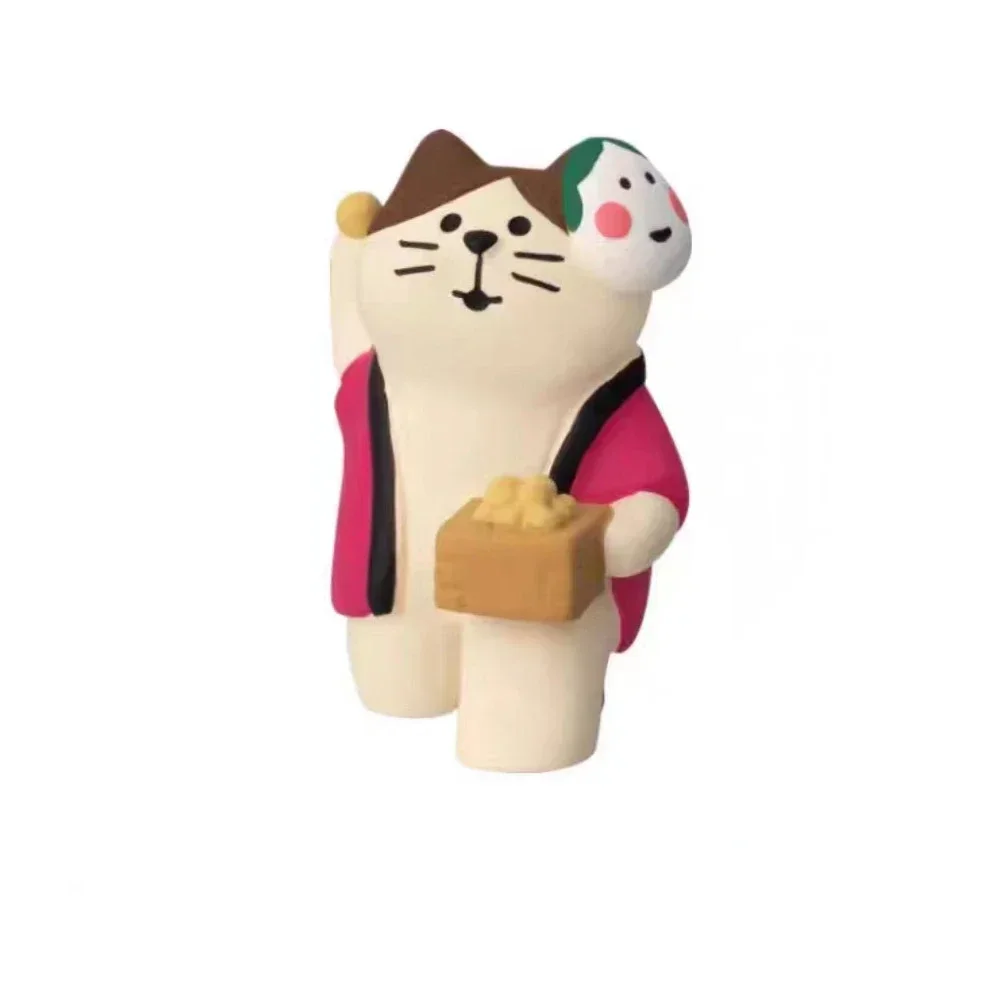 ZAKKA Japanese Style Cute Cat Flower Appreciation Cherry Blossom Matcha INS Trendy Toy DIY Resin Handicraft Small Ornaments