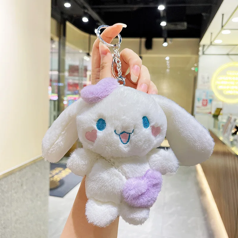 Sanrio Cinnamoroll Plush Doll Keychain Cartoon Soft Stuffed Plushies Key Ring Bag Pendant Girl Gift Kids Toys Sanrio Cinnamoroll Plush Doll Keychain Cartoon Soft Stuffed Plushies Key Ring Bag Pendant Girl Gift Kids Toys